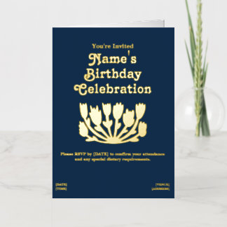 Op maat gemaakte Happy Birthday Folie Kerstkaart Wenskaart