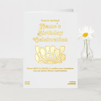 Op maat gemaakte Happy Birthday Folie Wenskaart