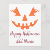 Op maat gemaakte Happy Halloween Jack O Lantern Po Briefkaart (Voorkant)