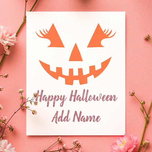 Op maat gemaakte Happy Halloween Jack O Lantern Po Briefkaart