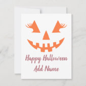 Op maat gemaakte Happy Halloween Jack O Lantern Po Feestdagenkaart (Voorkant)