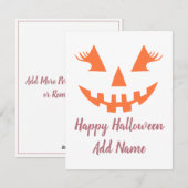 Op maat gemaakte Happy Halloween Jack O Lantern Po Feestdagenkaart (Voorkant / Achterkant)