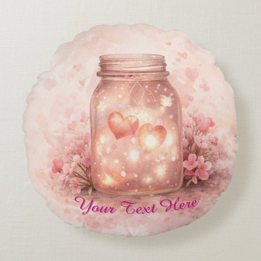 Op maat gemaakte hartvormige pot ronde kussen (Voorkant)