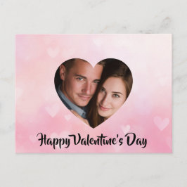 Op maat gemaakte hartvormige Valentijnskaart met f Feestdagenkaart