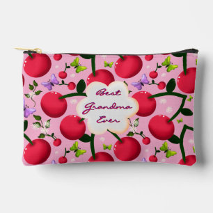 Op maat gemaakte helder roze bloemen kersenpatroon etui
