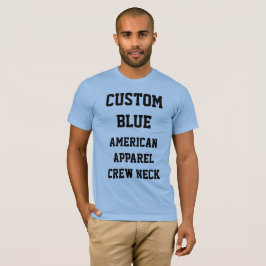Op maat gemaakte heren BABY BLAUWE AMERICAN APPARE T-shirt