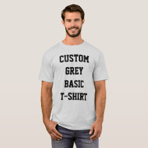 Op maat gemaakte heren BASIC GRIJZE T-SHIRT