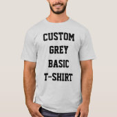 Op maat gemaakte heren BASIC GRIJZE T-SHIRT (Voorkant)