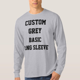 Op maat gemaakte heren GRIZE LANGE MOUW T-SHIRT