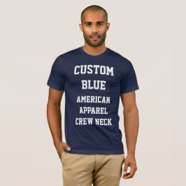Op maat gemaakte heren NAVY BLUE AMERICAN APPAREL  T-shirt