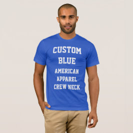 Op maat gemaakte heren ROYAL BLUE AMERICAN APPAREL T-shirt