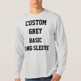 Op maat gemaakte heren T-SHIRT in GRIJS met lange 