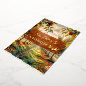 Op maat gemaakte herfst uitnodiging – Folie uitnod (Gedraaid)