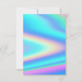 Op maat gemaakte holografische moderne elegante ee kaart (Achterkant)