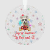 Op maat gemaakte hond en bot voor huisdiereneigena ornament (achterkant)