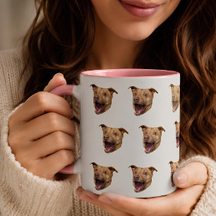 Op maat gemaakte honden gezicht mok Gepersonalis
