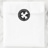 Op maat gemaakte hondenbot-feeststickers voor huis ronde sticker (Tas)