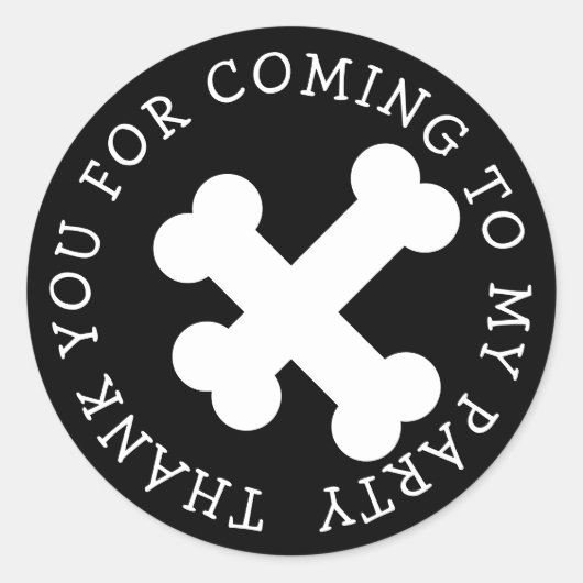Op maat gemaakte hondenbot-feeststickers voor huis ronde sticker (Voorkant)