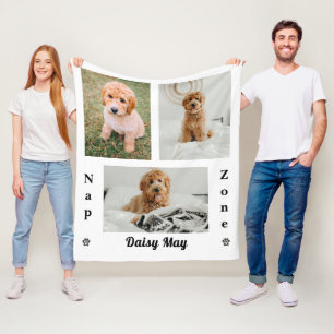 Op maat gemaakte hondenfoto cadeau voor hondenlief fleece deken
