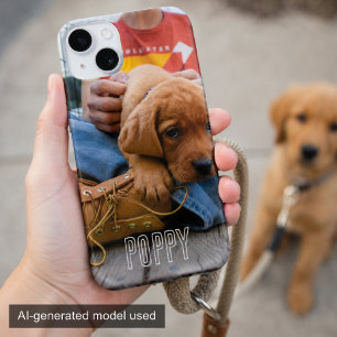 Op maat gemaakte hondenfoto-telefoonhoes voor hond iPhone 15 case