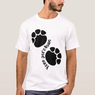 Op maat gemaakte hondenpootafdruk Persoonlijke naa T-shirt