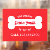 Op maat gemaakte hondenwandelservice en huisdierop raamsticker (Vel 2)