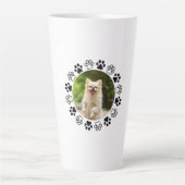 Op maat gemaakte hondportret hond latte mok (Voorkant)