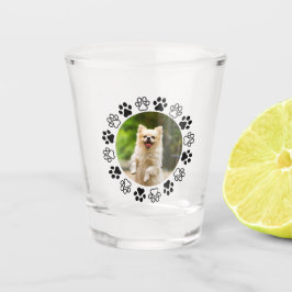 Op maat gemaakte hondportret hond shot glas