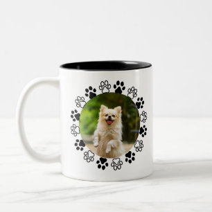 Op maat gemaakte hondportret hond tweekleurige koffiemok