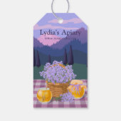 Op maat gemaakte honing & lavendel cadeaulabel (Achterkant)