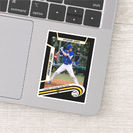 Op maat gemaakte honkbal souvenirs levendig geel z sticker