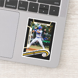 Op maat gemaakte honkbal souvenirs levendig geel z sticker