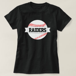 Op maat gemaakte honkbalmoeder of fan met team- en t-shirt