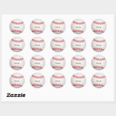 Op maat gemaakte honkbalstickers ronde sticker (Vel)