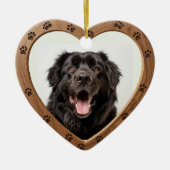 Op maat gemaakte houten hart met datum en naam en  keramisch ornament (Voorkant)