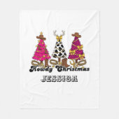 Op maat gemaakte Howdy Kerstdeken Fleece Deken (Voorkant)