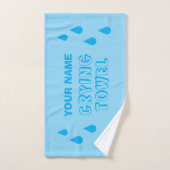 Op maat gemaakte huilhanddoek met blauwe traandrup handdoek (Handdoek)