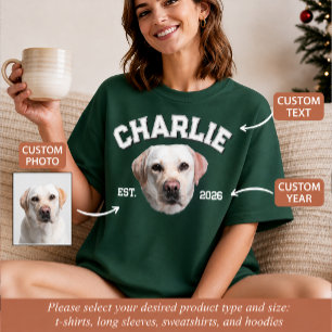 Op maat gemaakte huisdier foto gezicht voor honden t-shirt
