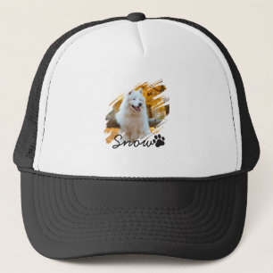 Op maat gemaakte huisdier foto & naam Moderne pens Trucker Pet