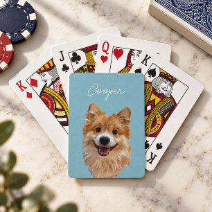 Op maat gemaakte huisdierfoto Cadeaub voor huisdie Pokerkaarten
