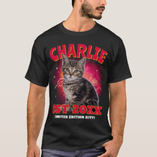 Op maat gemaakte huisdierfoto gepersonaliseerde bo t-shirt