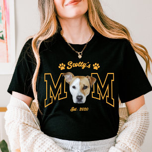 Op maat gemaakte huisdierfoto-gezicht voor hond-mo t-shirt