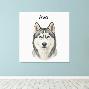 Op maat gemaakte huisdierportret, gepersonaliseerd canvas afdruk