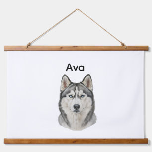 Op maat gemaakte huisdierportret, gepersonaliseerd hangend wandkleed