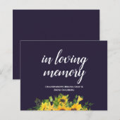 Op maat gemaakte huwelijksborden Navyblauw Gele Zo (Voorkant / Achterkant)