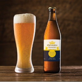 Op maat gemaakte huwelijksreceptie getuige bruideg bier etiket