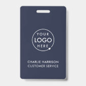 Op maat gemaakte ID badges | Personeel Navy Blue n (Voorzijde)