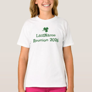 Op maat gemaakte Ierse Clan Shamrock T-Shirt - kin