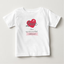 Op maat gemaakte "Ik hou van mijn mama en papa" ba