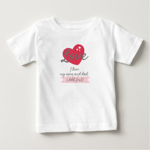 Op maat gemaakte "Ik hou van mijn mama en papa" ba